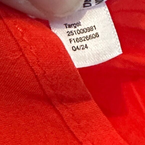 Kate Spade for Target Vibrant Red Scalloped Linen Dress Womens S Oversized NWT - Picture 11 of 13
